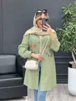 مانتو لینن طرح لوزی کد 4472 - تصویر 4