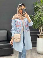 مانتو لینن طرح لوزی کد 4472 - تصویر 11