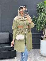 مانتو لینن طرح لوزی کد 4472 - تصویر 19