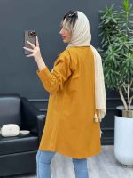 مانتو لینن طرح لوزی کد 4472 - تصویر 10