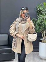 مانتو لینن کمر گت سر شانه پاگن کد 4408 - تصویر 6