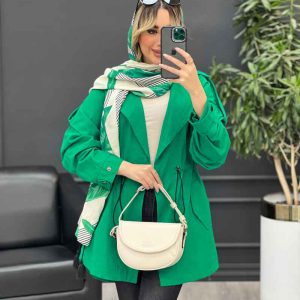 مانتو لینن کمر گت سر شانه پاگن کد 4408