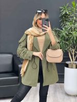 مانتو لینن کمر گت سر شانه پاگن کد 4408 - تصویر 2
