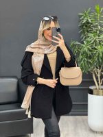 مانتو لینن کمر گت سر شانه پاگن کد 4408 - تصویر 7