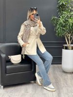 مانتو مازراتی ژیله دار دو جیب کد 4450 - تصویر 9