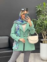 مانتو مازراتی ژیله دار دو جیب کد 4450 - تصویر 5