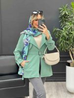 مانتو مازراتی ژیله دار دو جیب کد 4450 - تصویر 13