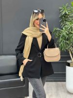 مانتو مازراتی ژیله دار دو جیب کد 4450 - تصویر 11