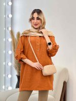 مانتو جلو بسته بغل چهار دکمه کد 4524 - تصویر 11