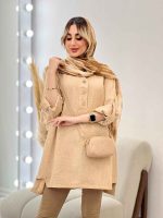 مانتو جلو بسته بغل چهار دکمه کد 4524 - تصویر 20
