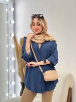 شومیز کراش آستین بند دار کد 4532 - تصویر 4