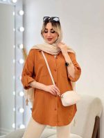 شومیز کراش آستین بند دار کد 4532 - تصویر 28