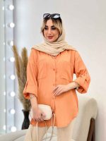 شومیز کراش آستین بند دار کد 4532 - تصویر 36