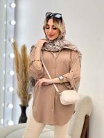 شومیز کراش آستین بند دار کد 4532 - تصویر 25