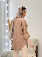 شومیز کراش آستین بند دار کد 4532 - تصویر 34