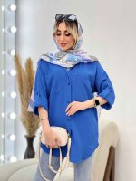 شومیز کراش آستین بند دار کد 4532 - تصویر 24