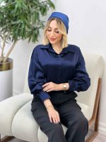 شومیز ساتن سلین کد 4380 - تصویر 22
