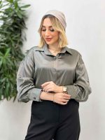 شومیز ساتن سلین کد 4380 - تصویر 6