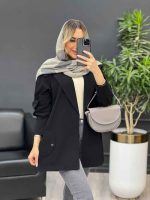 مانتو لینن سرشانه ژیله کد 4453 - تصویر 17