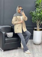 مانتو لینن سرشانه ژیله کد 4343 - تصویر 21