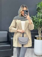 مانتو لینن سرشانه ژیله کد 4343 - تصویر 5