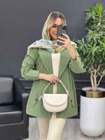 مانتو لینن سرشانه ژیله کد 4343 - تصویر 3
