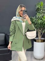 مانتو لینن سرشانه ژیله کد 4343 - تصویر 10