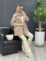 مانتو لینن سرشانه ژیله کد 4453 - تصویر 15