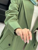 مانتو لینن سرشانه ژیله کد 4453 - تصویر 22