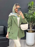 مانتو لینن سرشانه ژیله کد 4453 - تصویر 8