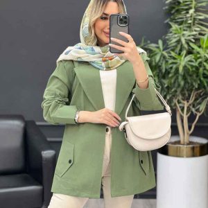مانتو لینن سرشانه ژیله کد 4453