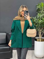مانتو لینن سرشانه ژیله کد 4343 - تصویر 8