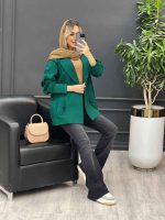 مانتو لینن سرشانه ژیله کد 4343 - تصویر 15