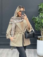 مانتو لینن دو جیب آستین پاگن کد 4289 - تصویر 7