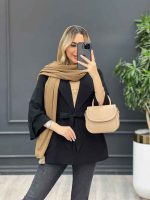 مانتو لینن دو جیب آستین پاگن کد 4289 - تصویر 6