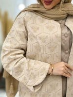 مانتو ژاکارد آستین لاله ای کد 4331 - تصویر 13
