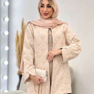 مانتو ژاکارد آستین لاله ای کد 4331