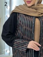 مانتو جلو باز آینه دوزی کد 4352 - تصویر 19