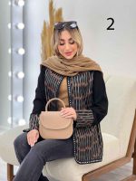مانتو جلو باز آینه دوزی کد 4352 - تصویر 8