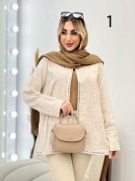 مانتو جلو باز آینه دوزی کد 4352 - تصویر 20