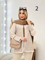 مانتو جلو باز آینه دوزی کد 4352 - تصویر 13