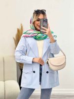 مانتو لینن چهاردکمه پشت پاگن کد 4372 - تصویر 18