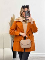 مانتو لینن چهاردکمه پشت پاگن کد 4372 - تصویر 3