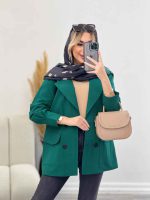 مانتو لینن چهاردکمه پشت پاگن کد 4372 - تصویر 9