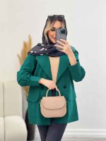 مانتو لینن چهاردکمه پشت پاگن کد 4372 - تصویر 2