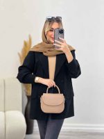مانتو لینن چهاردکمه پشت پاگن کد 4372 - تصویر 8