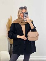 مانتو لینن چهاردکمه پشت پاگن کد 4372 - تصویر 15