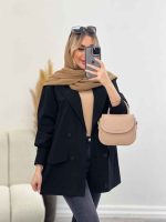 مانتو لینن چهاردکمه پشت پاگن کد 4372 - تصویر 23