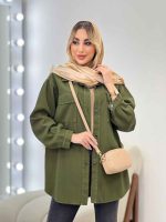 مانتو کتان رنگی دو جیب کد 4374 - تصویر 21