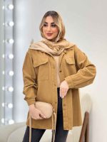 مانتو کتان رنگی دو جیب کد 4374 - تصویر 19